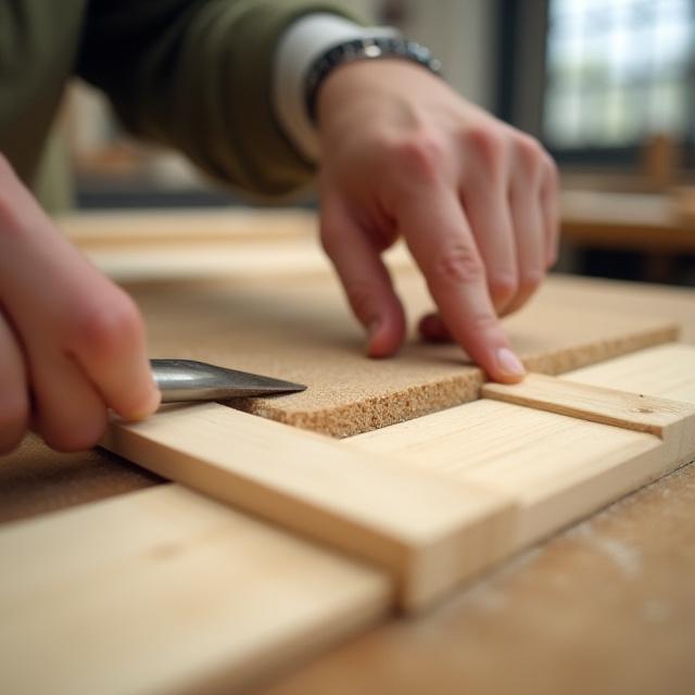 Students learning hand-cut joinery in a bright New York studio